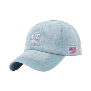 Imagem de Boné De Beisebol Ajustável Adulto Com Bordado NYC 1985, Estilo Casual 