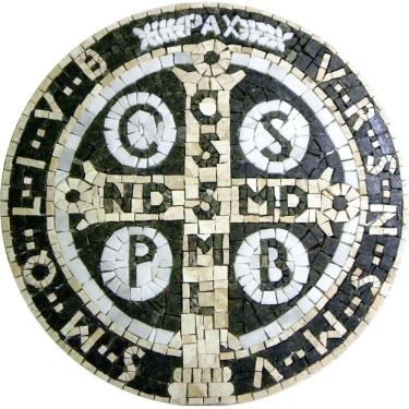 Imagem de Mosaico Religioso Cruz De São Bento I