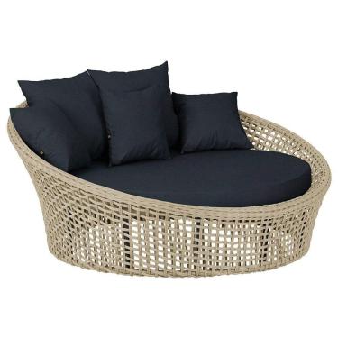 Imagem de Chaise Hungria Pintura Preta Corda Náutica E12 Trama Rami