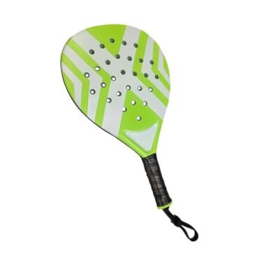 Imagem de Zxpjkyu Raquete de Padel para Beach Tennis com Bolsa de Armazenamento, Ideal para Treinamento, Profissional E Leve, Verde Branco