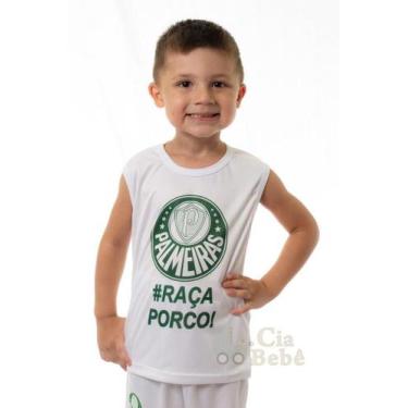 Imagem de Camiseta Regata Infantil Palmeiras Oficial - Revedor, Tam 1, Branco