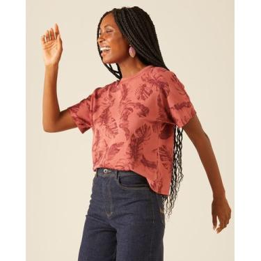 Imagem de Blusa Feminina Folhagem Em Moletinho Stretch Viscolinho - Malwee, Vinh