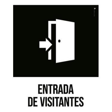 Imagem de Placa Desenho - Entrade De Visitantes - Sinalizo