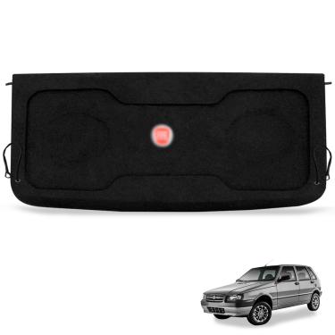 Imagem de Tampão Porta Malas Uno 1985 a 2013 Preto Furos 6x9 Com Cordinhas