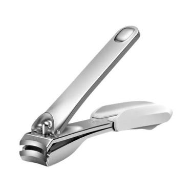 Imagem de Cortador De Unhas Fino De Aço Inoxidável Anti-Respingo Com Lixa, Ideal