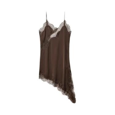 Imagem de Vestido Mini Sem Mangas E Costas Descobertas Em Renda Para Mulheres, V