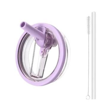 Imagem de Tampa Com Canudo Flip De 40oz À Prova De Vazamentos Para Copo Stanley 