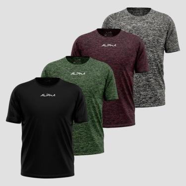 Imagem de Kit 4 Camisetas Dry Alpha Co Masculina-Masculino