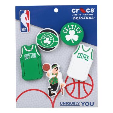 Imagem de Kit Acessório Para Crocs Infantil Jibbitz NBA Boston Celtis-Unissex