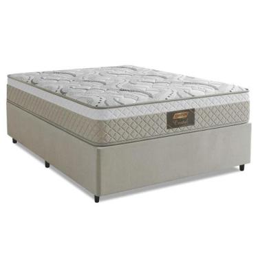 Imagem de Cama Box Casal Queen Cristal Molas Ensacadas 158x198x61cm - Gazin, Beg