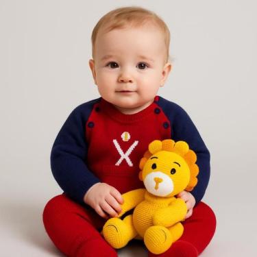 Imagem de Amigurumi Leão crochê artesanal 34x23 - Estylo Baby