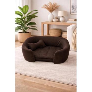 Imagem de Poltroninha Caminha Pet M Revestimento Suede Veludinho com Almofada Co
