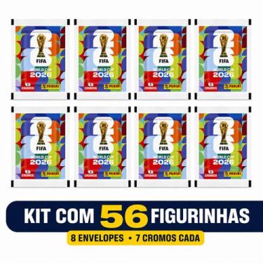 Imagem de Kit 8 Pacotinho de Figurinha da Copa do Mundo 2026 Oficial (56 figurin