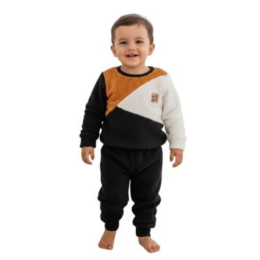 Imagem de Conjunto Infantil Menino Moletom Blusa Calça Menino Inverno