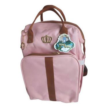 Imagem de Mochila Maternidade Hino Baby Grande Rosa E Moderna Menina - Hyno Kids