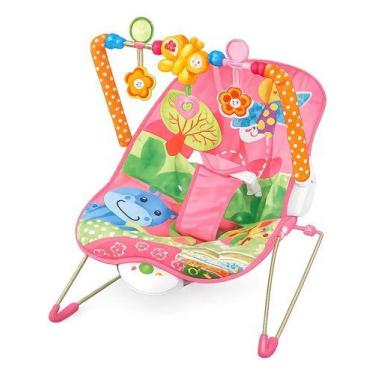 Imagem de Cadeira De Descanso Cadeirinha Vibratória Musical Zippy Rosa Rosa Boli