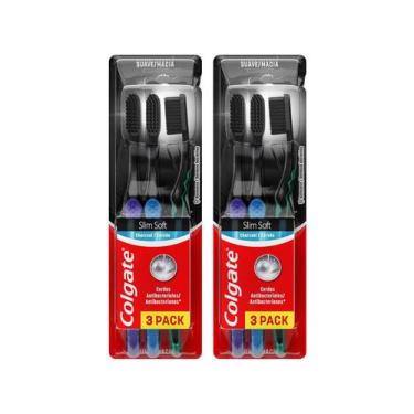 Imagem de Escova de Dente Colgate Slim Soft Black Com Infusão de Carvão 6 unidad