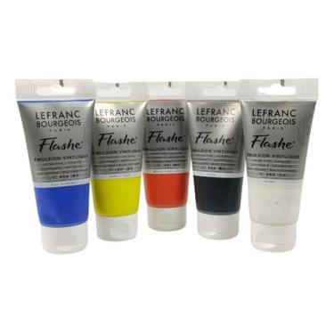 Imagem de Kit Tinta Acrílica Flashe Lefranc Cores Básicas 80ml - Lefranc & Bourg