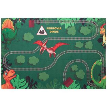 Imagem de Tapete Infantil Joy Dinos Verde Jolitex