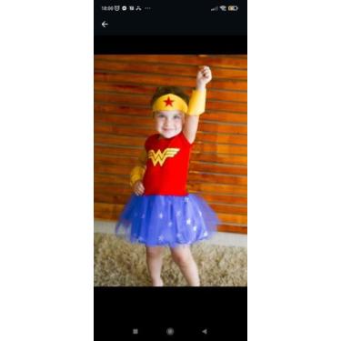 Imagem de Fantasia da Mulher Maravilha Infantil Tamanho P - MUCK FESTAS, M