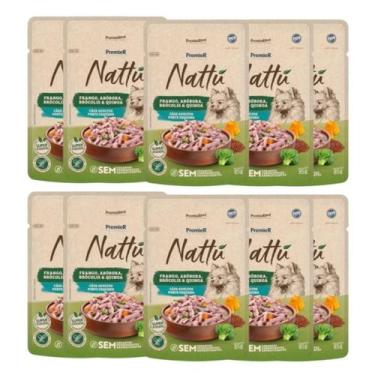 Imagem de Kit 10 Sachês Premier Nattú Cães Adultos Pequenos Frango 85g