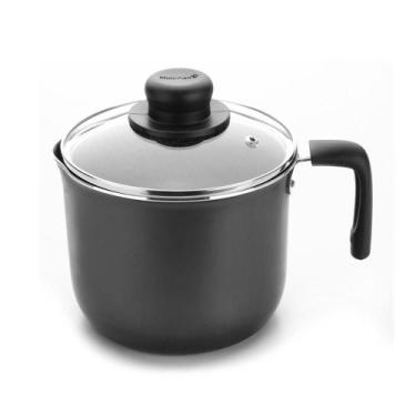 Imagem de Leiteira Gourmet Preta 14 Cm 1,6 L Em Alumínio Com Revestimento Intern