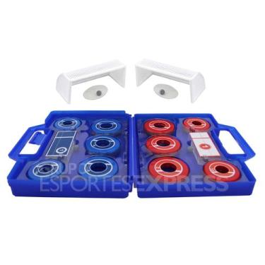 Imagem de Maleta Futebol de Botão Klopf Com 2 Times Azul e Vermelho 4132