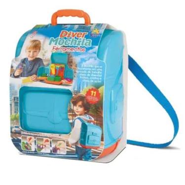 Imagem de Brinquedo mochila ferramentas azul infantil menino divertoys