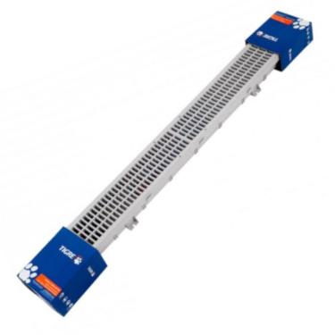 Imagem de Conjunto de Grelha e Calha de Piso 100002639 PVC Rígido Anti UV para Pedestre DN100 10x100cm Cinza Tigre