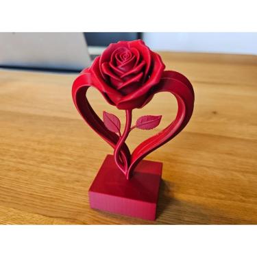 Imagem de Coração de Rosa Eterna Decoração