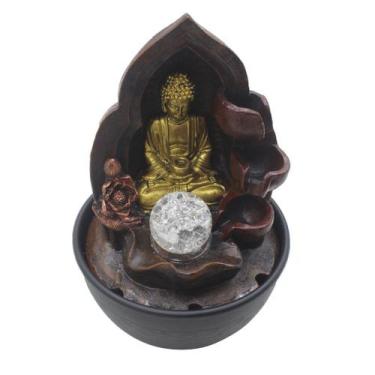 Imagem de Fonte De Água Decorativa Budag 3 Quedas Cascata Luz De Led Bivolt - Gi