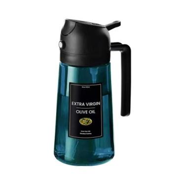 Imagem de Spray De Azeite De Vidro Azul 16oz 470ml, Dispensador 2 Em 1 Para Cozi