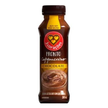 Imagem de Cappuccino Pronto 3 Corações Chocolate 260ml
