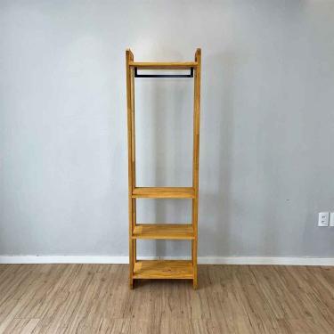 Imagem de Arara de Roupas Linea Slim sem Porta sem Gavetas Madeira Pinus 53CM Café Artfactory Design 53CM