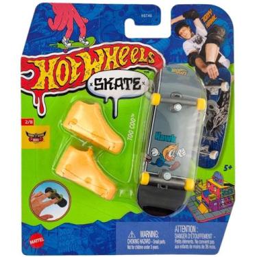 Imagem de Hot wheels skate de dedo shape + tenis - too coo - tony  hawk