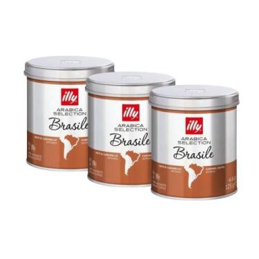Imagem de Café Moído illy Brasil 125g Kit 3 Latas, Brasil