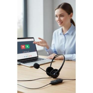 Imagem de Headset USB p/ PC, Reuniões e Jogos c/ Microfone - Congratulations Sto