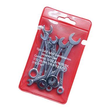 Imagem de LOVIVER Conjunto de chaves catraca de chave catraca - material de aço - ferramenta métrica e polegada - prata, conjunto de sistema inglês