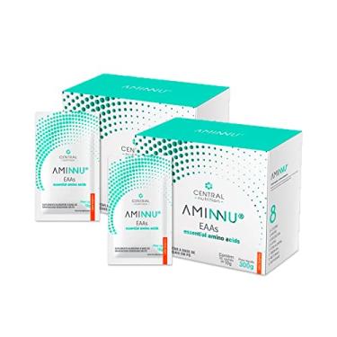 Imagem de Kit C/2 Caixas Aminnu 10g Com 30 Sachês - Central Nutrition - Sabor Tangerina