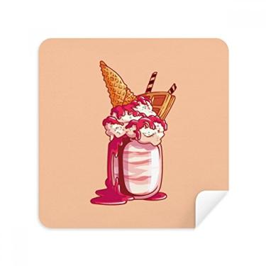 Imagem de Creme Chocolate Biscoitos Sorvete Copos Tecido de Camurça Tecido 2 Unidades