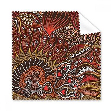 Imagem de Pano de limpeza de peixes abstratos coloridos com estampa decorativa, 5 peças
