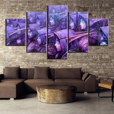 Imagem de Quadro Decorativos Warcraft com 5 peças 130x65 11