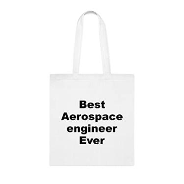 Imagem de Bolsa tote de engenheiro aeroespacial, bolsa de engenheiro aeroespacial, presente de engenheiro aeroespacial, bolsa de ombro de engenharia aeroespacial, bolsas reutilizáveis, bolsas de engenharia aeroespacial, ideia de , Branco