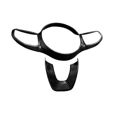 Imagem de FINMOKAL Acabamento Da Cobertura Do Volante Em Fibra De Carbono Real Para Benz Classe A W177 2019-21 Preto, Fibra De Carbono