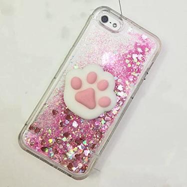 Imagem de 3D Squishy Case Para iPhone 5S SE 7 7 Plus Case Liquid Quicksand Glitter Silicone Case Para iPhone 8 8 Plus X 6 6s Capa Coque, A, Para Iphone 12Pro Max