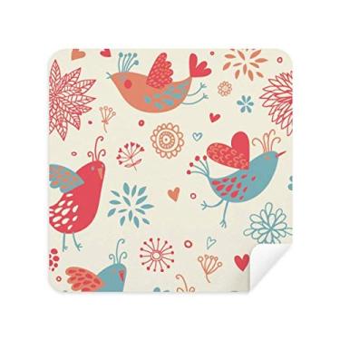 Imagem de Óculos de limpeza de tela de pano flor pássaro flor planta pintura flor tecido camurça pacote com 2