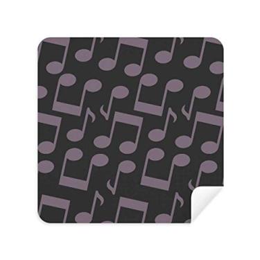 Imagem de DIYthinker Notas musicais roxas escuras pano de limpeza preto limpador de tela tecido camurça 2 peças