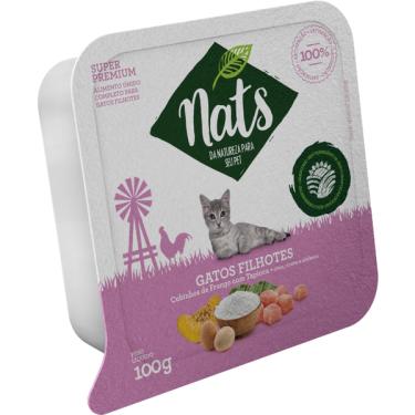 Imagem de Ração Úmida Nats Cubinhos de Frango com Tapioca para Gatos Filhotes - 100 g