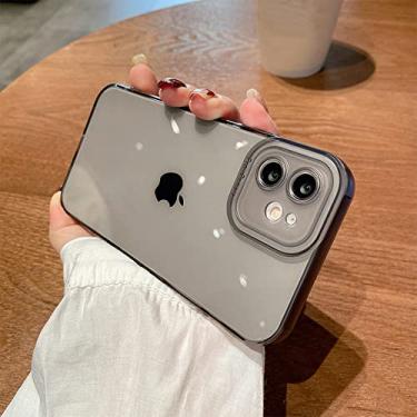 Imagem de Capas transparentes macias para proteção de câmera para iPhone 13 Pro Max 12 11 XS Max XR X 7 8 Plus 13Pro 14 Capa transparente T3 para iPhone X