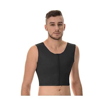 Imagem de Colete Masculino Pós-Cirúrgico para Cirurgia Plástica e Ginecomastia Cód. 60105 - New Form (G, Preto)